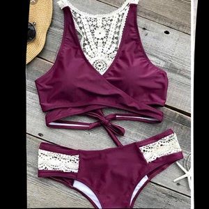 CupShe wrap around bikini. Never been worn!